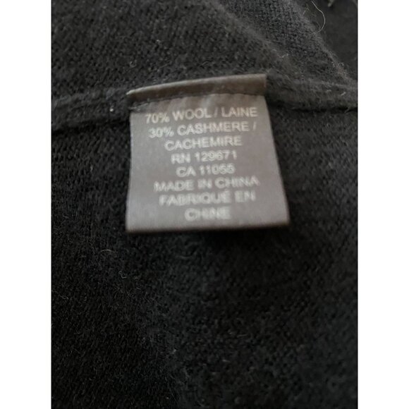 360 Cashmere Asymmetrical Black And Gray Cashmere Blend Longsleeved Dress S - Picture 5 of 5